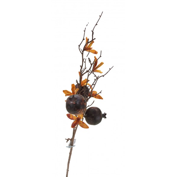 Miniatura: Gałązka z owocami granatu 70 cm 4 kolory