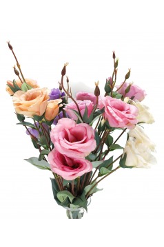 Miniatura: Sztuczna eustoma 55 cm – gałązka kwiatowa dekoracyjna, mix kolorów