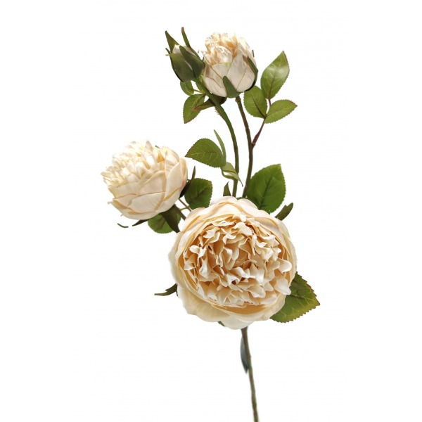 Miniatura: Sztuczna róża angielska 60 cm – gałązka kwiatowa dekoracyjna, mix kolorów