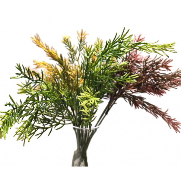 Miniatura: Sztuczny bukiet dodatków florystycznych 40 cm – zielone gałązki dekoracyjne, mix kolorów
