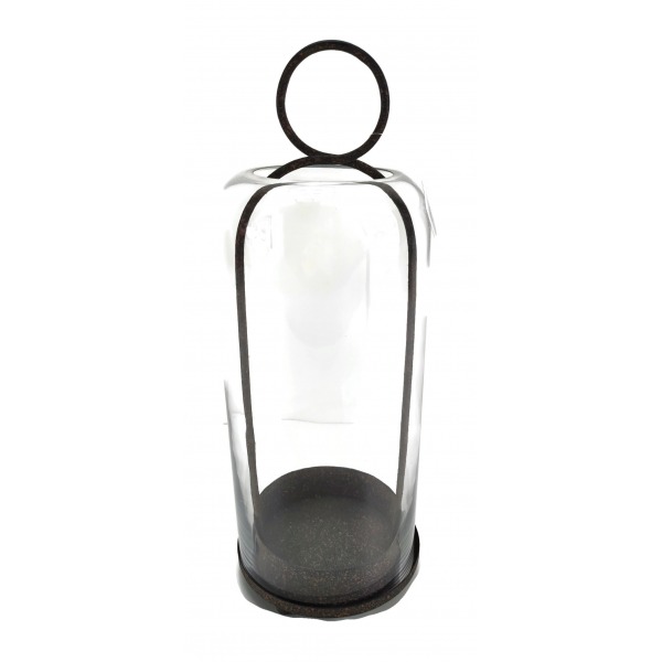 Miniatura: Lampion metalowy ze szkłem