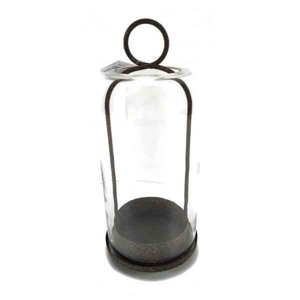 Miniatura: Lampion metalowy ze szkłem