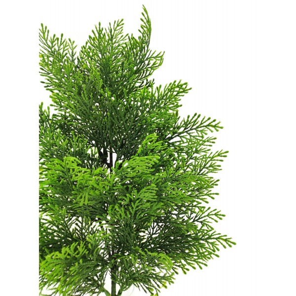 Miniatura: Sztuczna gałązka tui 60 cm – dekoracyjna zieleń florystyczna