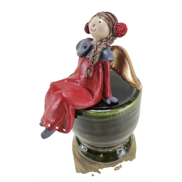 Miniatura: Aniołek w czerwonej sukience