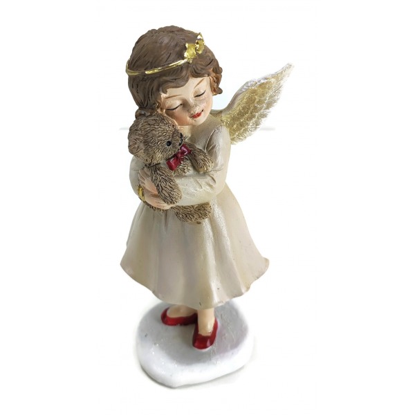 Miniatura: Aniołek trzymający misia