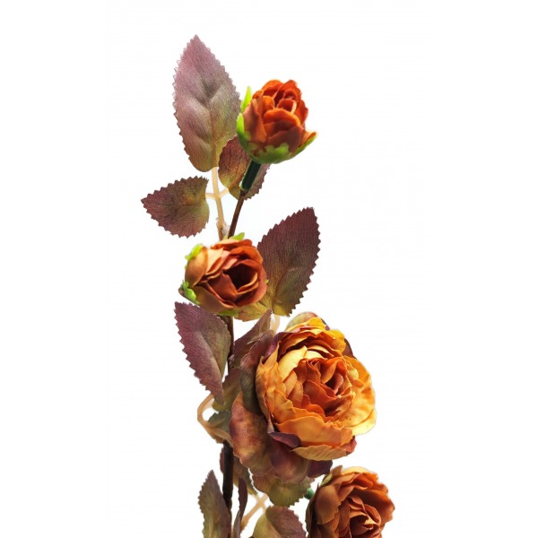 Miniatura: Sztuczna róża gałązkowa jesienna 75 cm