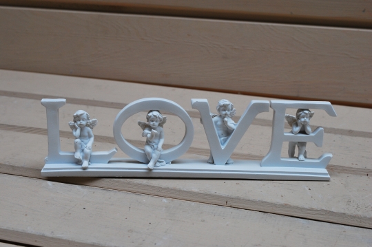 Miniatura: NAPIS LOVE Z ANIOŁKAMI