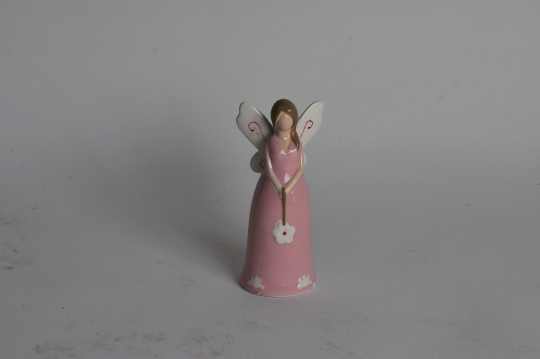 Miniatura: ANIOŁEK CERAMICZNY RÓŻOWY