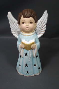 Miniatura: Anioł ceramiczny świecący
