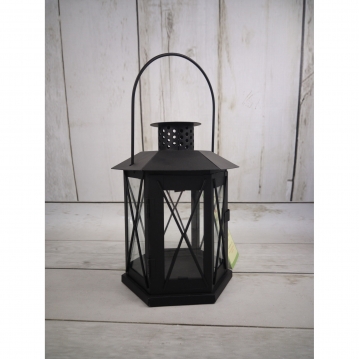 Miniatura: latarnia metalowa z efektem gwiazdki 3D h=22cm