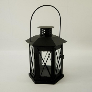 Miniatura: latarnia metalowa z efektem gwiazdki 3D h=22cm