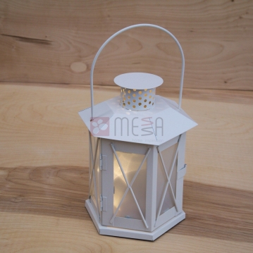 Miniatura: latarnia metalowa z efektem gwiazdki 3D h=22cm