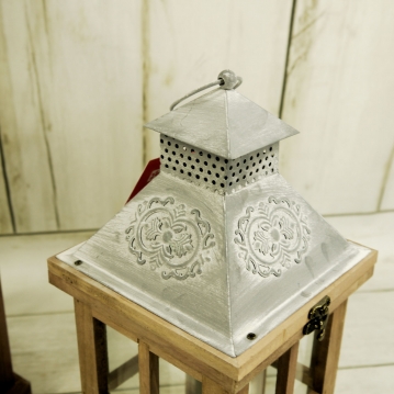 Miniatura: latarnia drewniana s/2 h=52cm