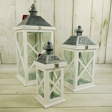 Miniatura: latarnia drewniana s/3 h=56cm