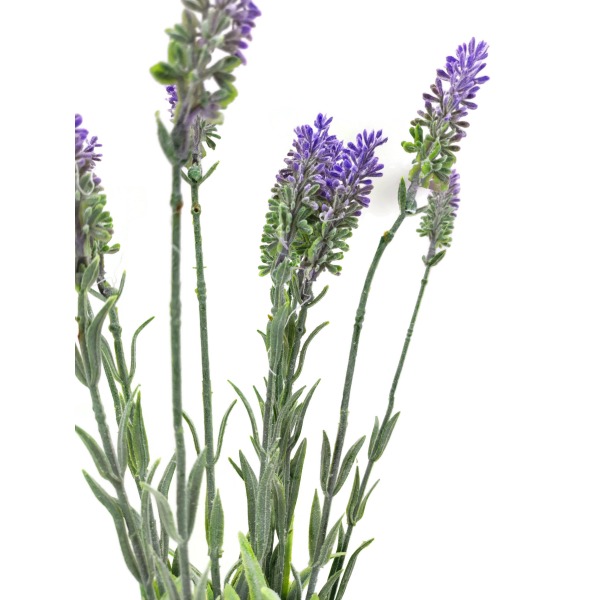 Miniatura: Sztuczny pęczek lawendy omszałej 38 cm – fioletowo-zielona dekoracja florystyczna