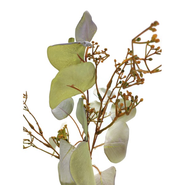 Miniatura: Sztuczna gałązka kwitnącego eukaliptusa 95 cm