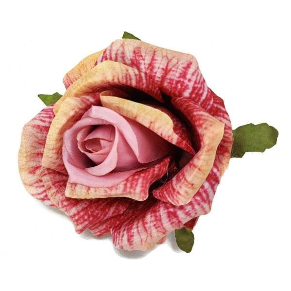 Miniatura: Sztuczna róża wyrobowa wywinięta 9 cm – główka kwiatu, mix kolorów