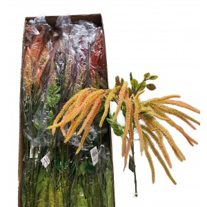 Sztuczna leszczyna gumowa 45 cm – gałązka dekoracyjna, mix kolorów