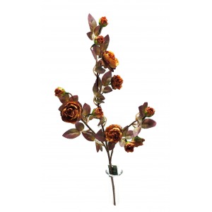 Sztuczna róża gałązkowa jesienna 75 cm