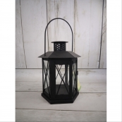 latarnia metalowa z efektem gwiazdki 3D h=22cm